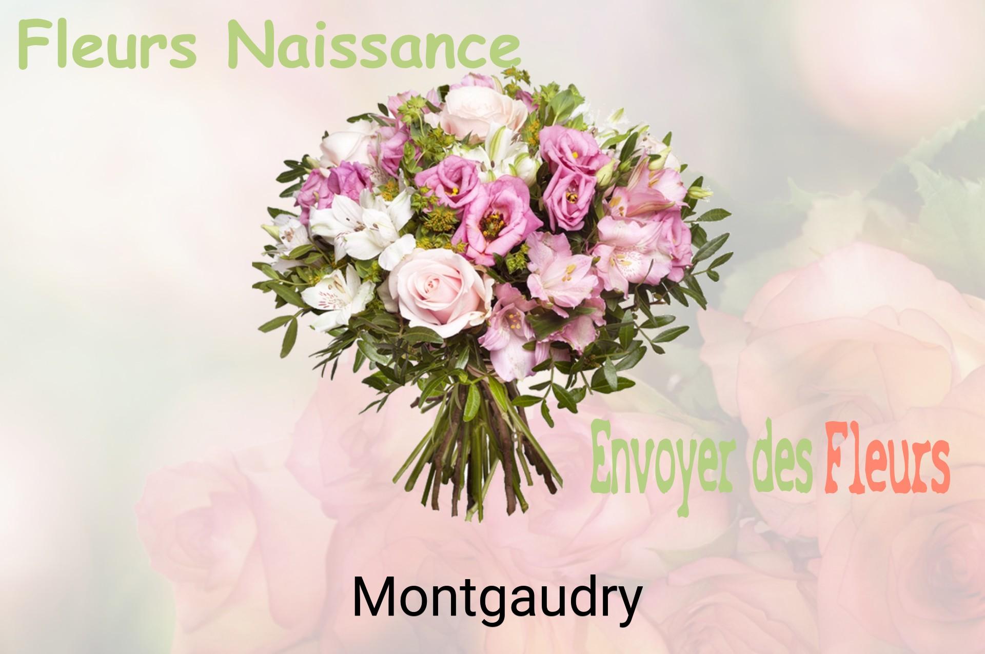Bouquet de fleurs de naissance livré à Montgaudry