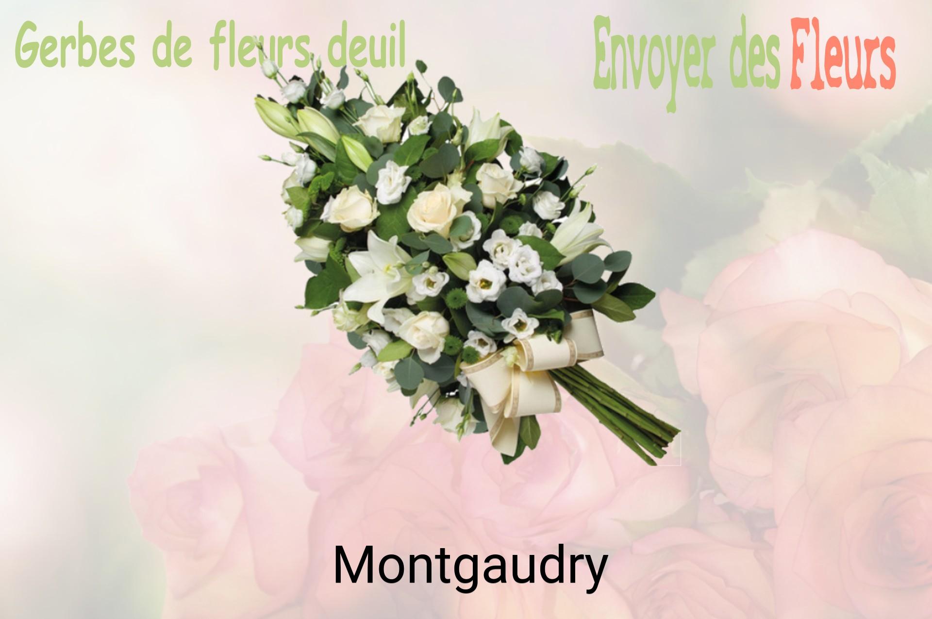Gerbe de fleurs de deuil livrée à Montgaudry